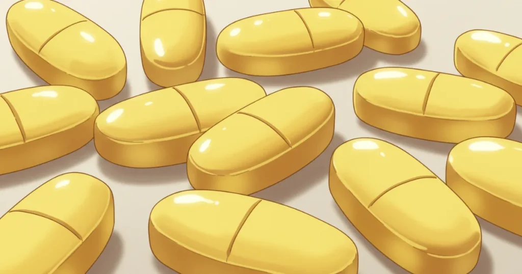 EDに効果のある楕円形の錠剤のイラスト