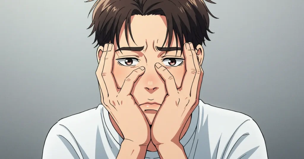 ED予防のために何をすればよいか悩んでいる男性のイラスト