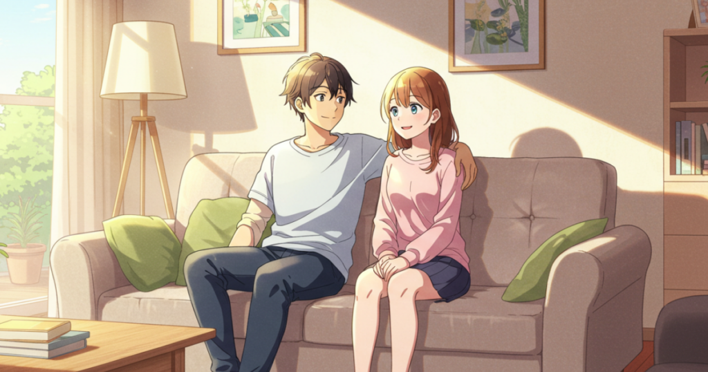好きなのにたたない問題への対処法としてパートナーとオープンなコミュニケーションをとる男女