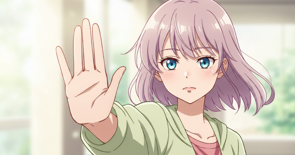 バリフとガマグラの禁忌薬を止める女性