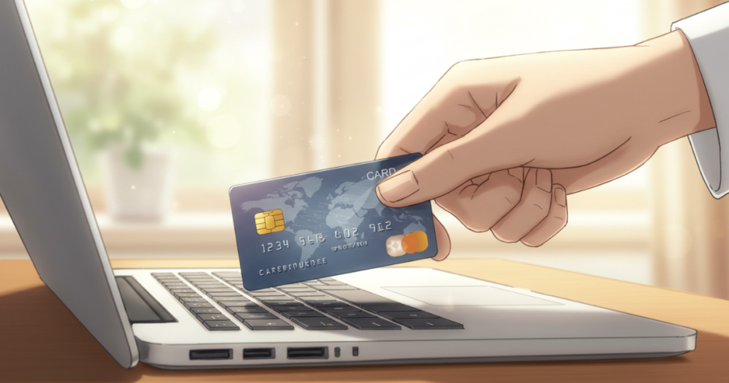 バリフとガマグラをインターネットで購入する男性