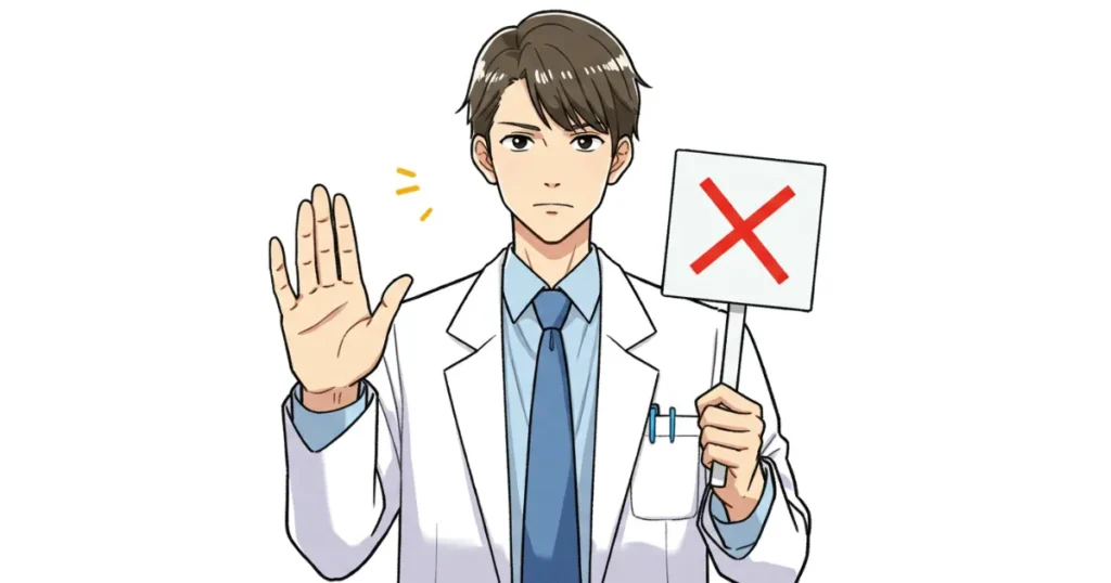 バイアグラとお酒を併用する際の注意点を説明する男性