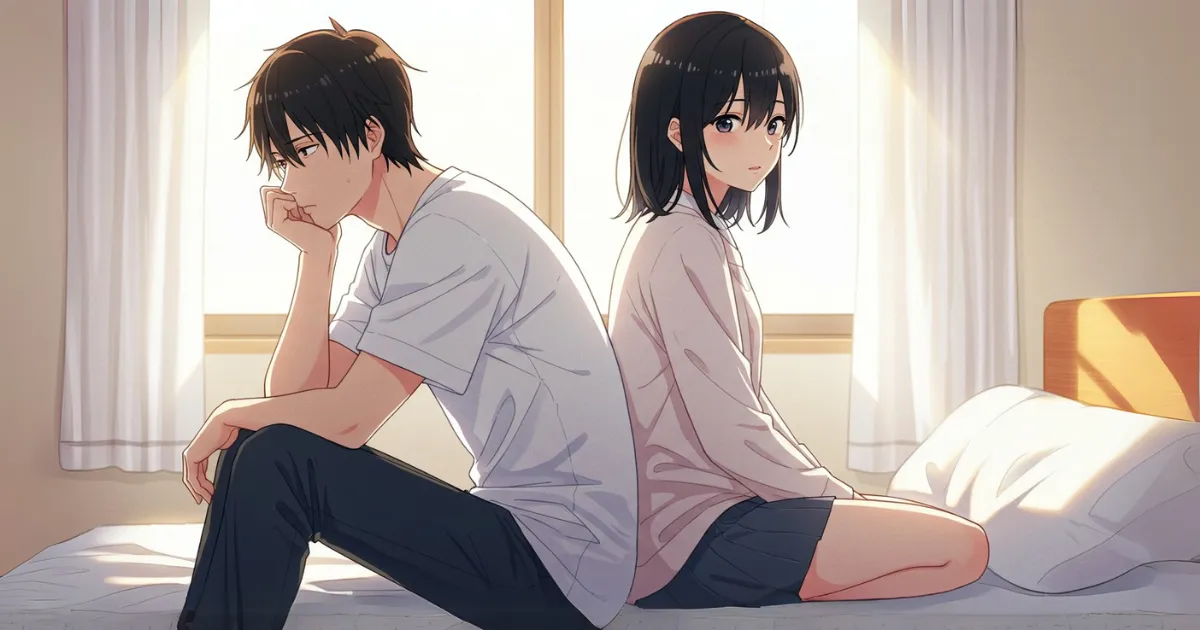 EDについて悩む男性と心配する女性
