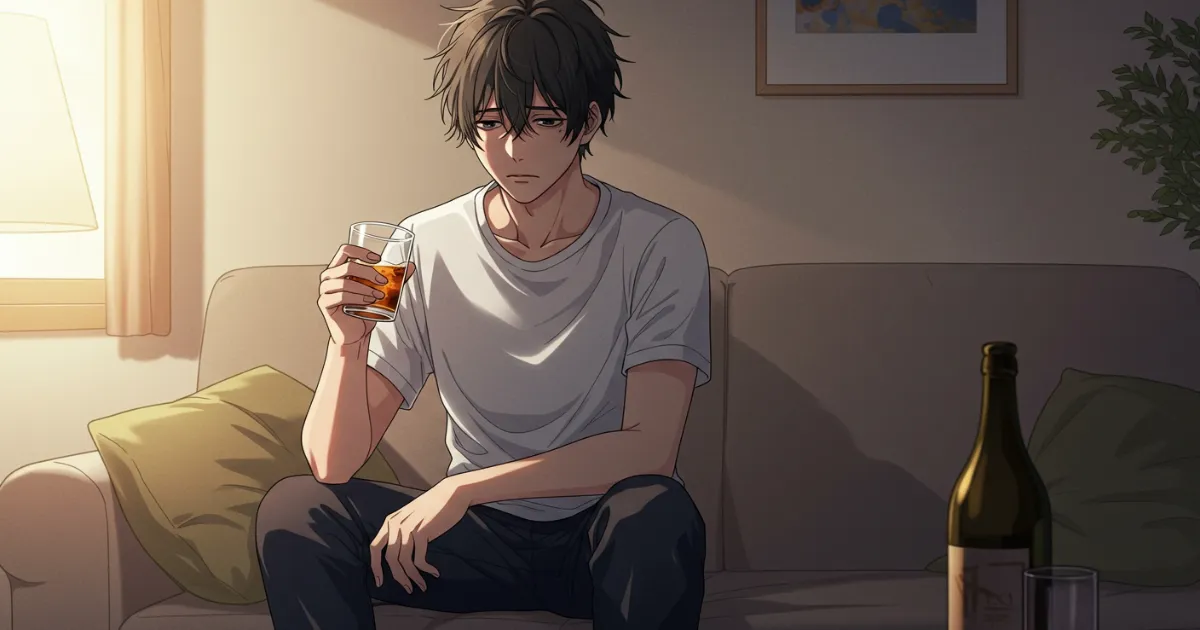 お酒を飲むとなぜたたないのか悩む男性
