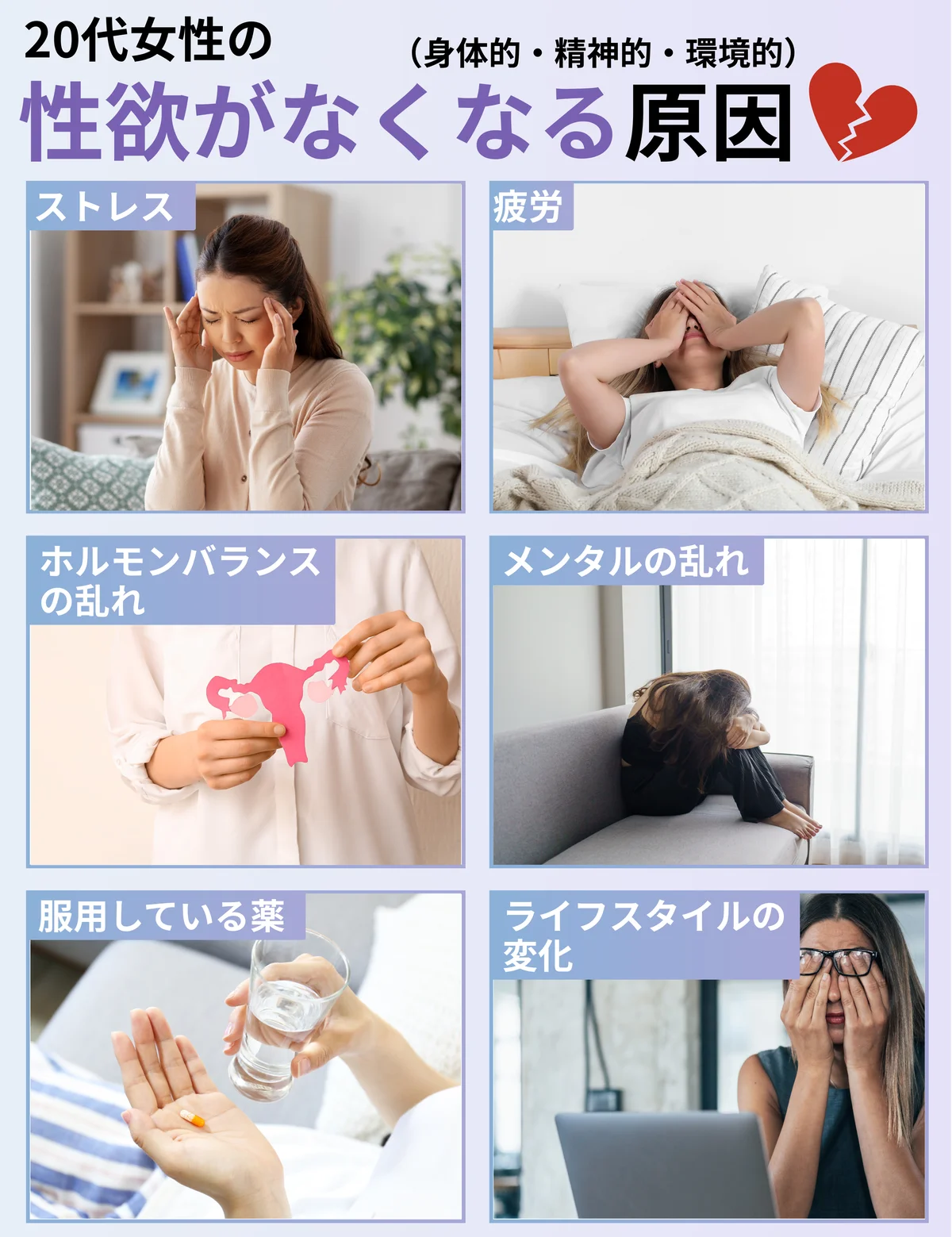 20代女性の性欲がなくなる原因