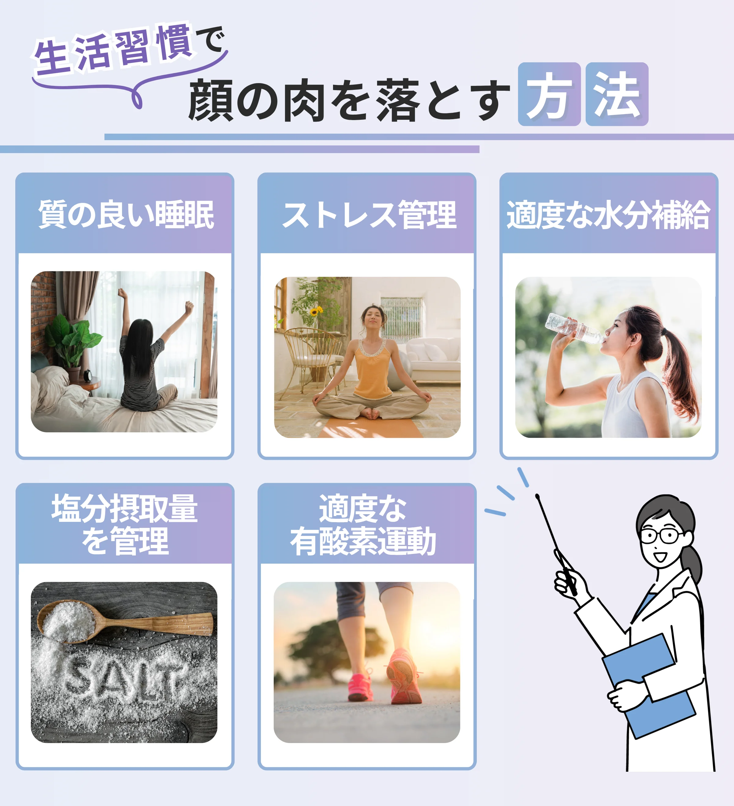 生活習慣で顔の肉を落とす方法