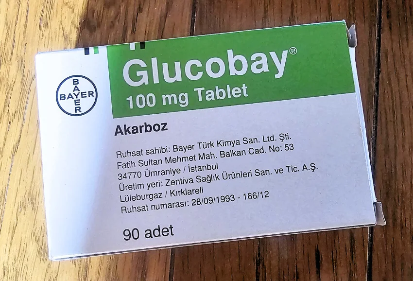 グルコバイ(Glucobay)100mgの箱