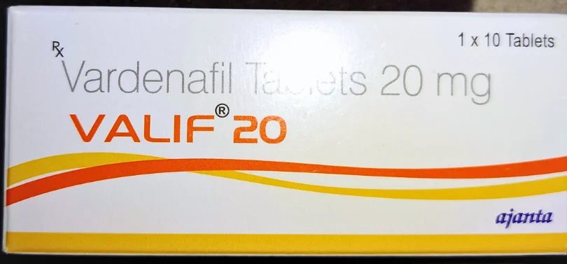 バリフ(VALIF)20mgの箱をアップで撮影した写真