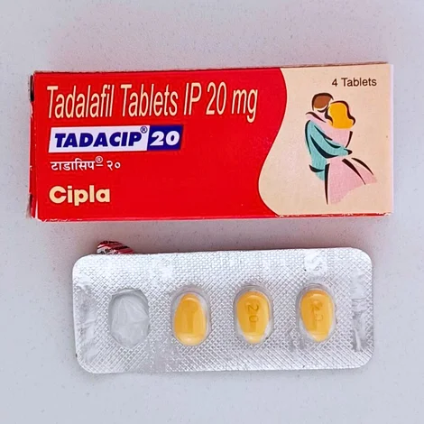 タダシップ（TADACIP）20mgの箱と1錠使用済みのシート