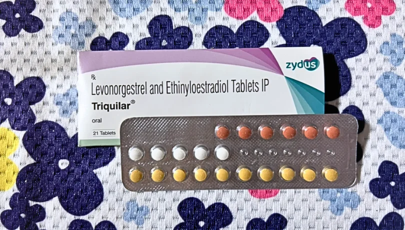 トリキュラー(Triquilar)のパッケージと21錠入っているシート