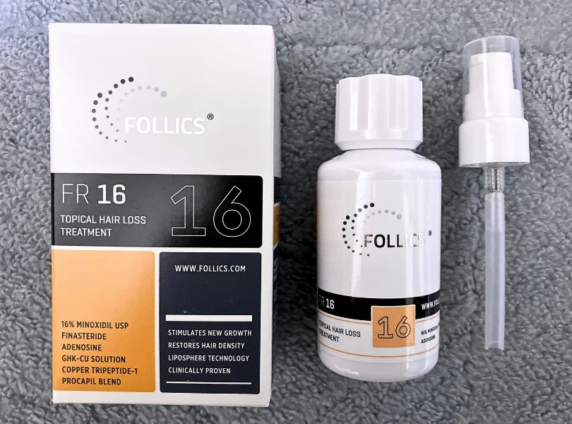 フォリックス(FOLLICS)FR16の箱・ボトル・エアレスポンプ