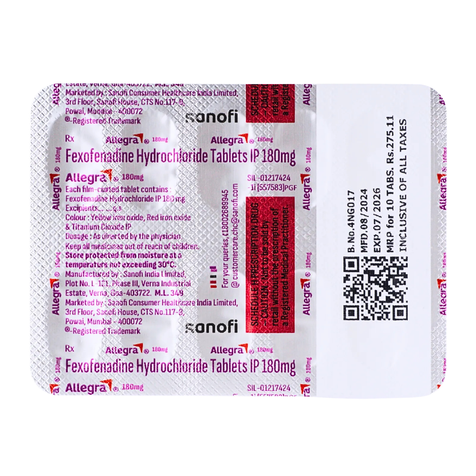 アレグラ 180mg