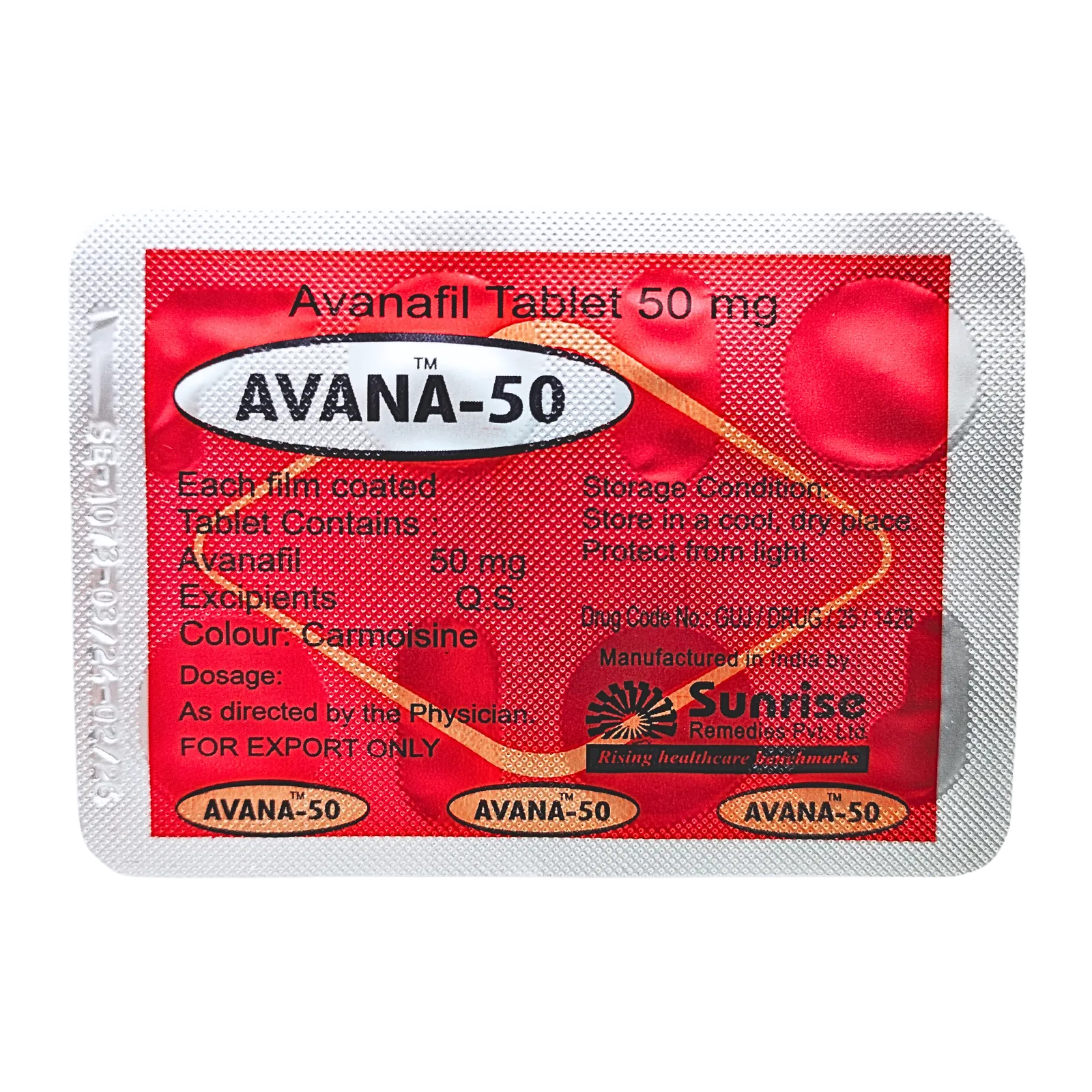 アバナ 50mg（4錠）