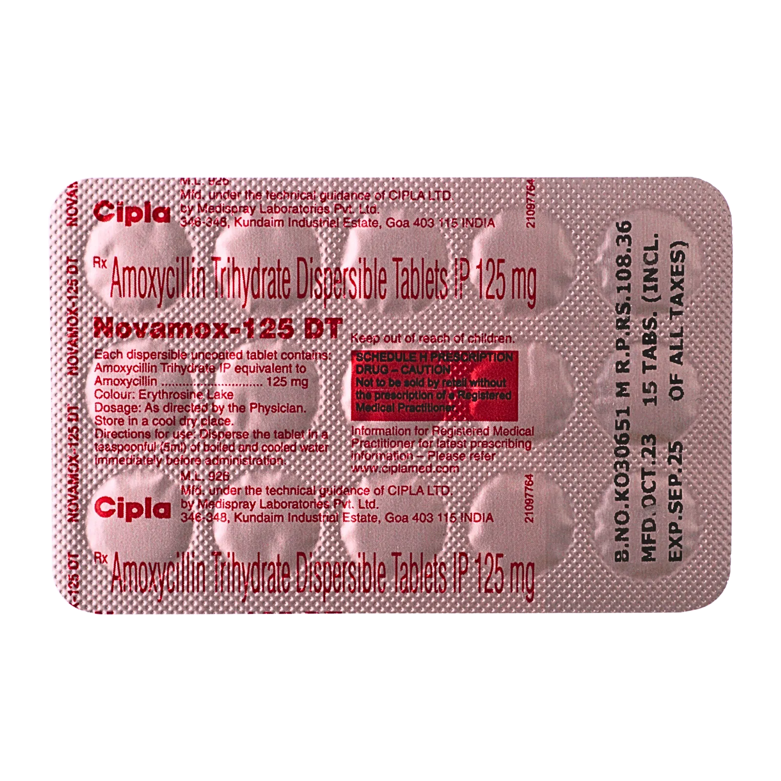 ノバモックス 125mg