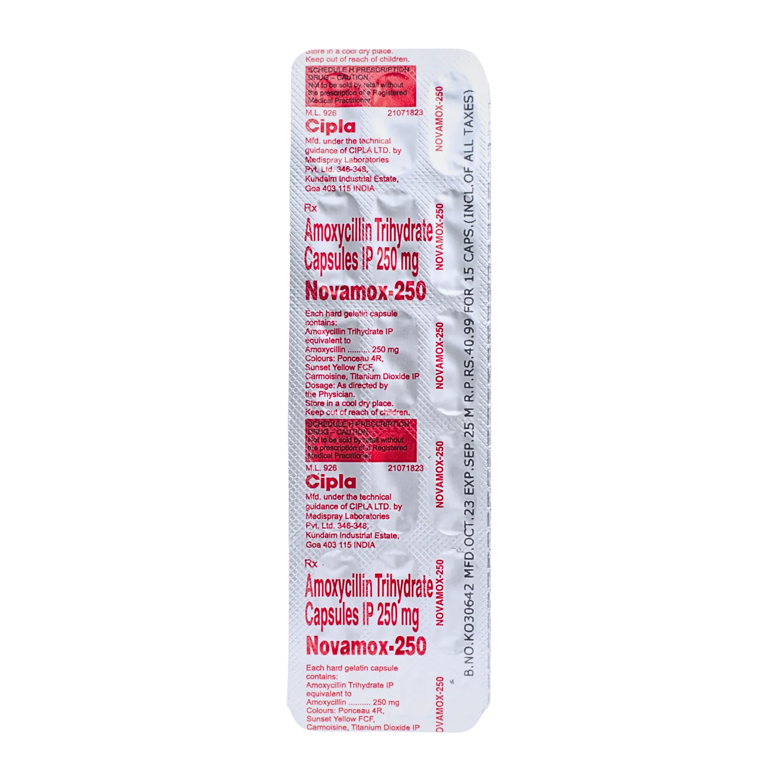 ノバモックス 250mg