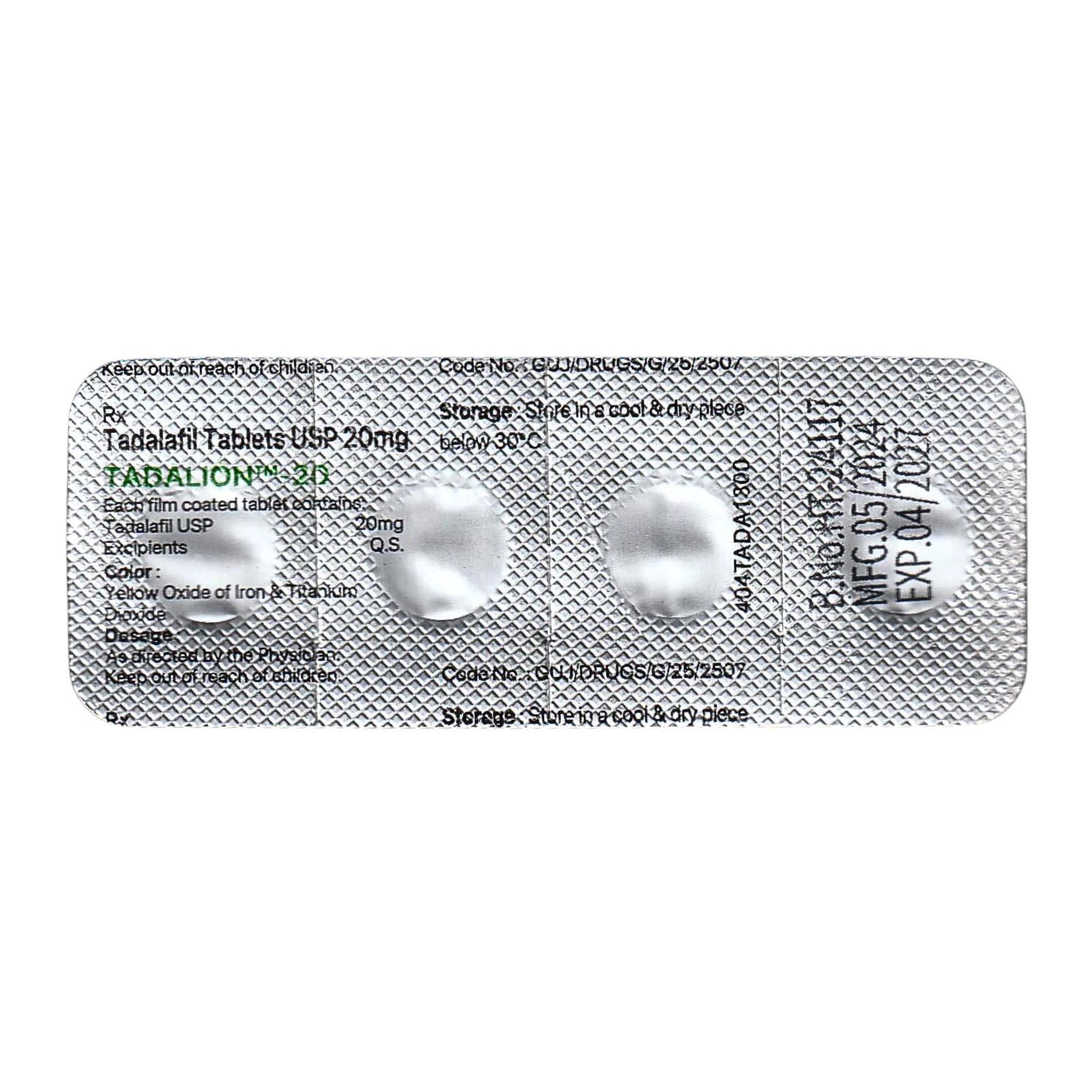 タダリオン 20mg（4錠）